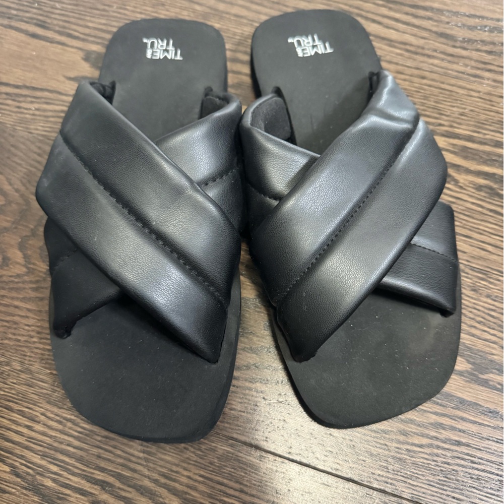 Black Slide Sandals